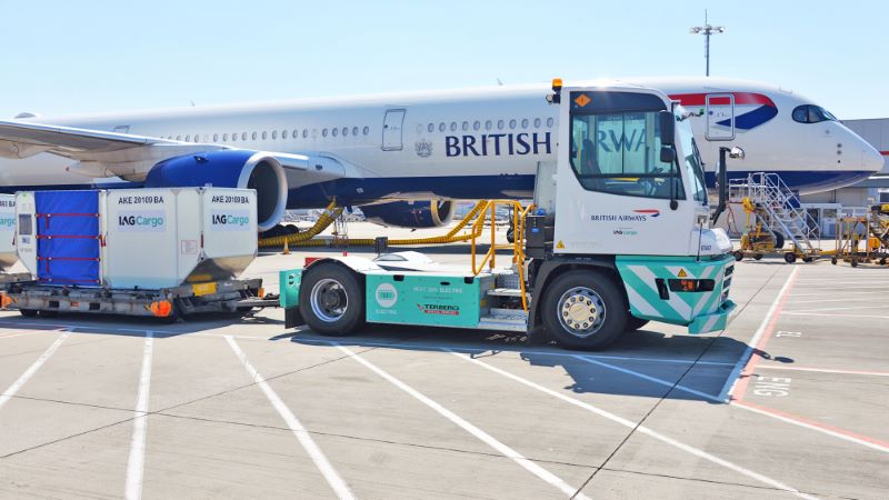 IAG Cargo trials Terberg electric terminal tractor at London Heathrow airport